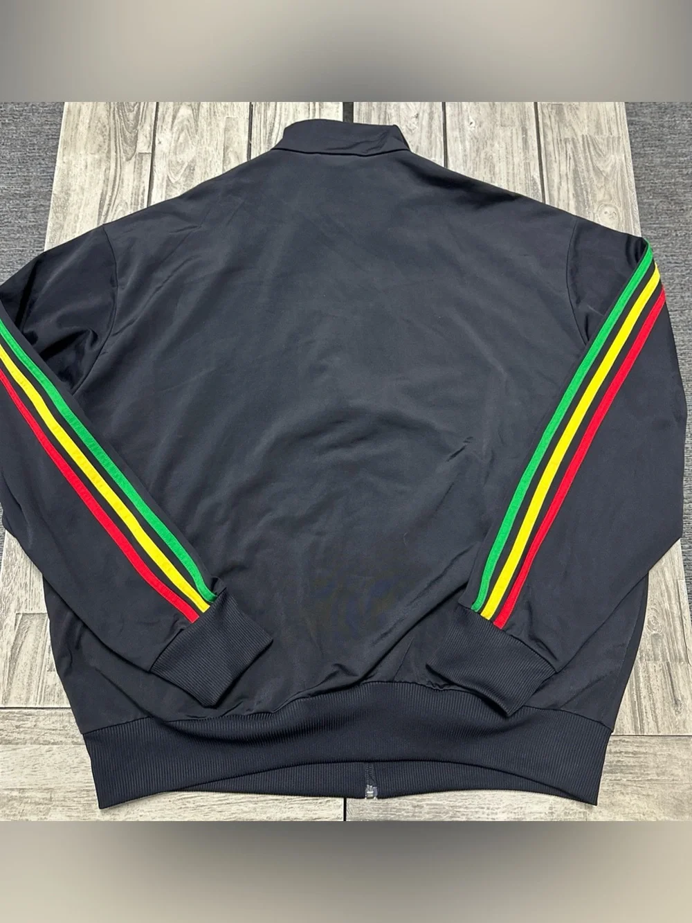 Y2k 2010 Adidas Firebird track jacket Rasta Inspired 2XL Striped Retro